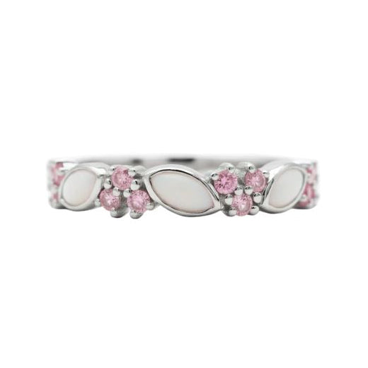 Amanecer BirthStones Half-Band Ring