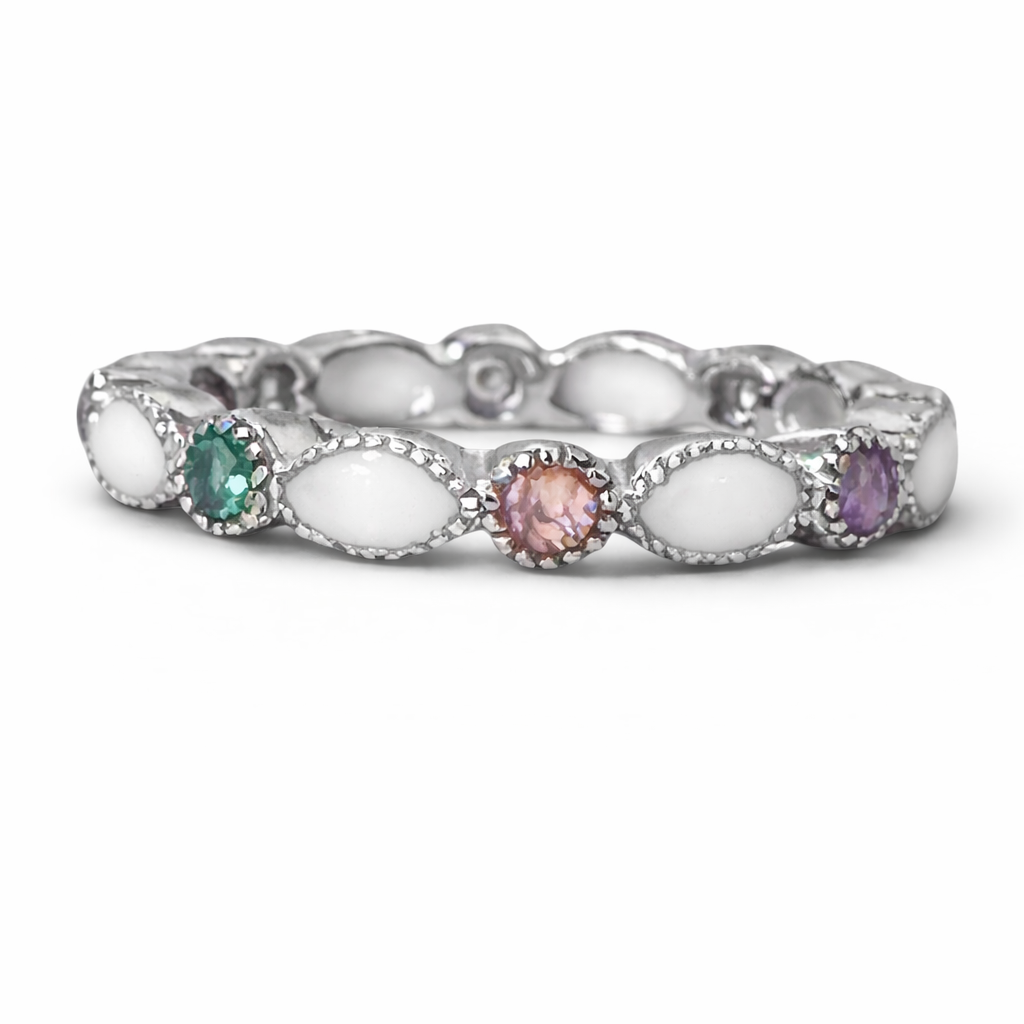 Multiple BirthStones Alma Full-Band Ring - Customized